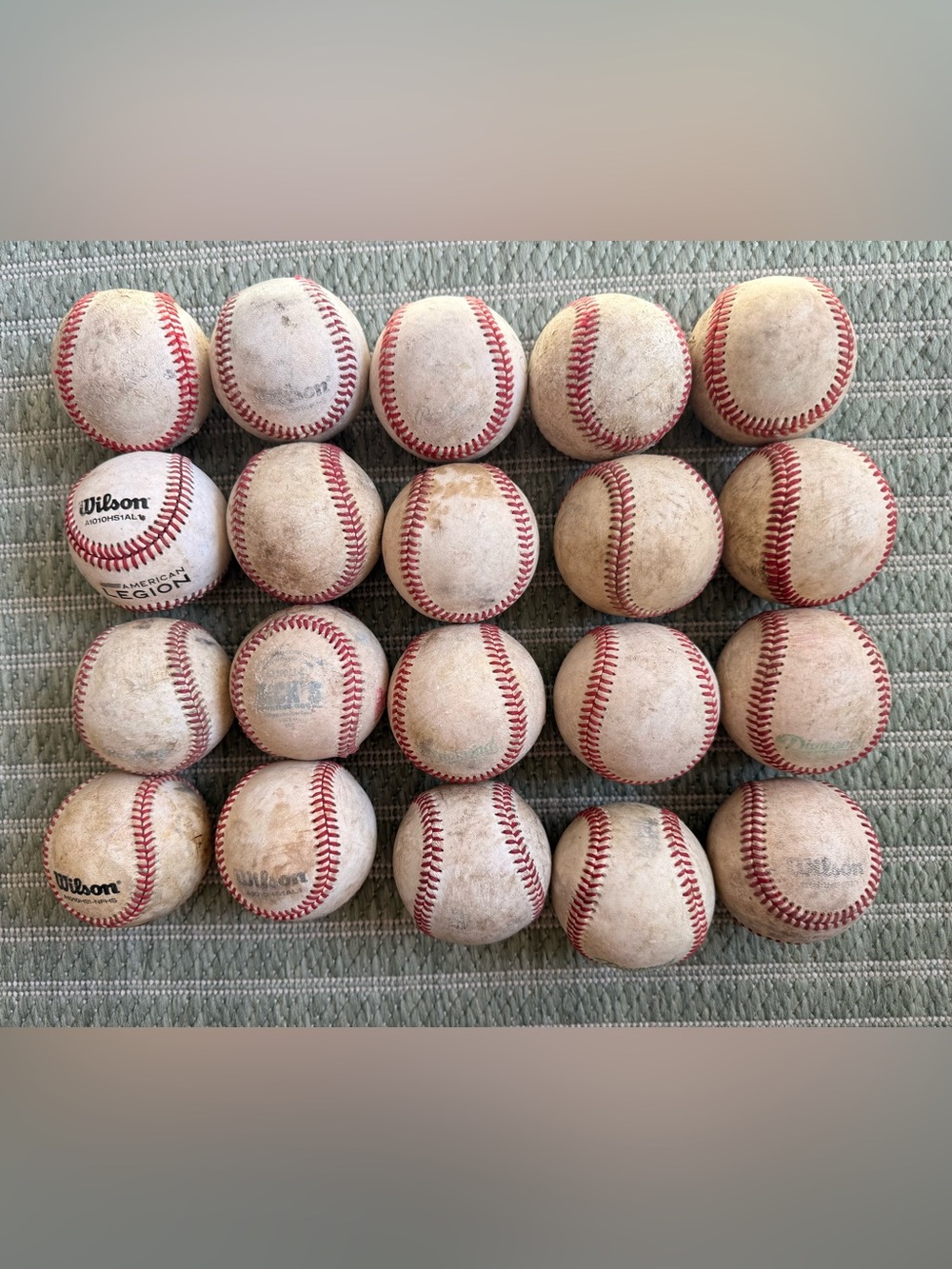 Lot 20 USED BASEBALLS Batting/Fielding Practice~ Diamond Rawlings Wilson Dicks +